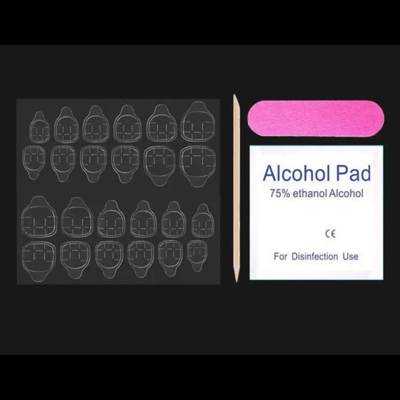 Freshly cured handmade press on nail | all white - Picture 7 of 10